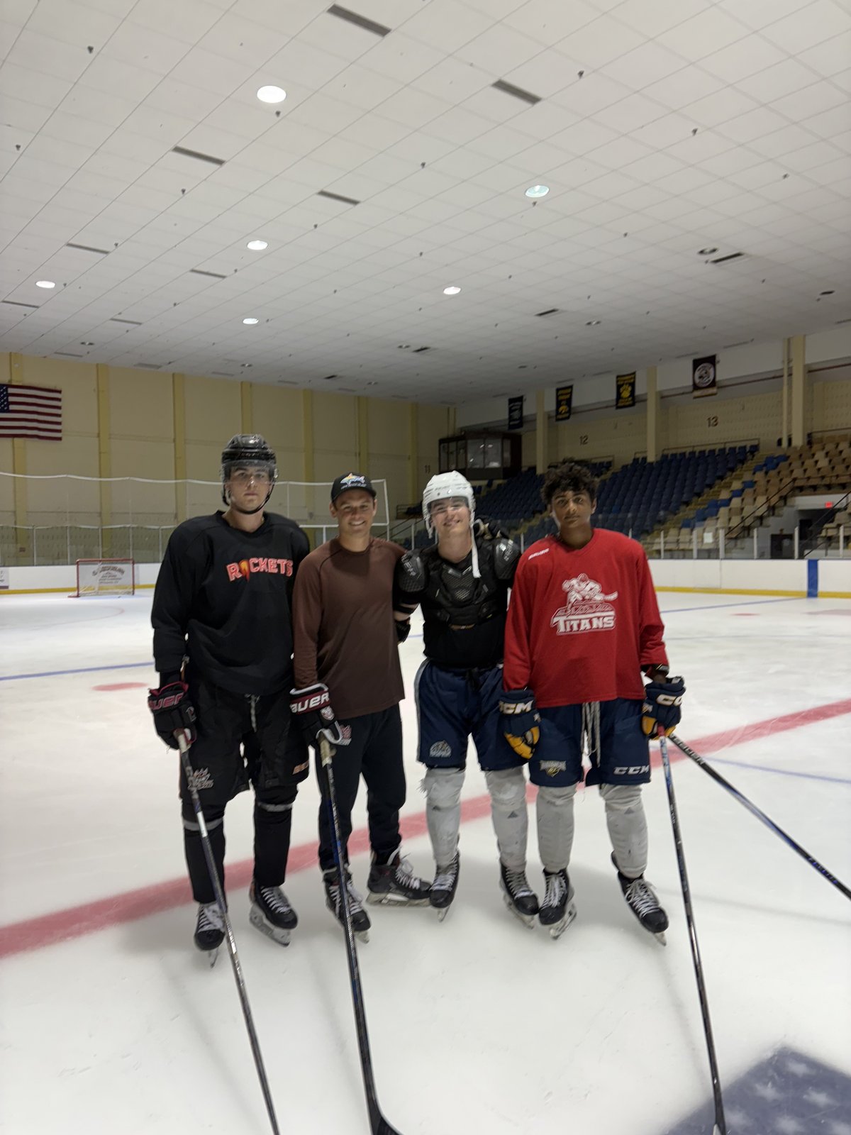 NexGen players on the ice